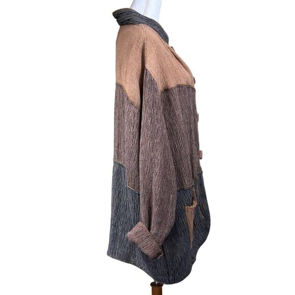 Tribe People United jacket, large, artisan, earthy, cozy, bohemian, cottagecore - Picture 2 of 6